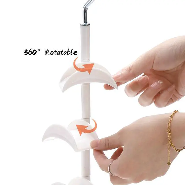 Alt view image 2 of 7 - 3 Pack Purse Hanger for Closet, 360°Rotatable Handbag Tote Bag Hooks, Space Saving 4 in 1 Bag Hanging Organizer for Belt, Scarves, Hat, Keep Straps in Good Shape
