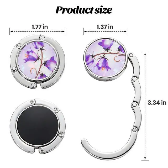 Alt view image 3 of 7 - Set of 6 Mixed Pattern Foldable Womens Bag Purse Hook Handbag Hanger Holder