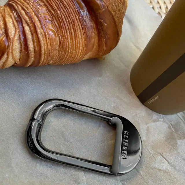 Alt view image 6 of 7 - FLIP Bag Hook - Newly Redesigned. Portable Purse Hanger for Table with Magnetic Closure - Now Holds up to 50 lbs (Chrome Black)