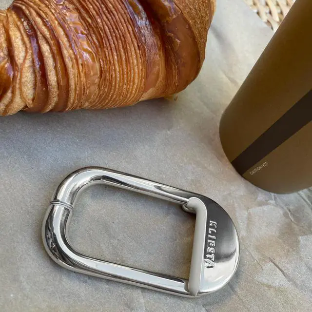 Alt view image 6 of 7 - FLIP Bag Hook - Newly Redesigned. Portable Purse Hanger for Table with Magnetic Closure - Now Holds up to 50 lbs (Silver)
