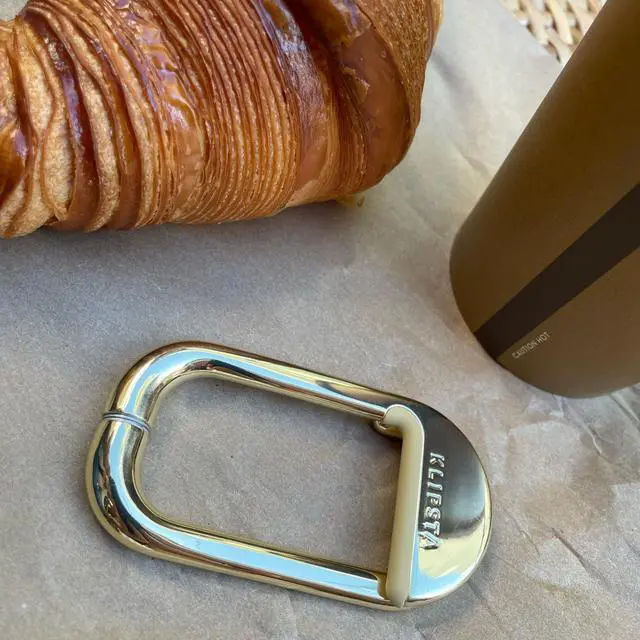 Alt view image 6 of 7 - FLIP Bag Hook - Newly Redesigned. Portable Purse Hanger for Table with Magnetic Closure - Now Holds up to 50 lbs (Gold)