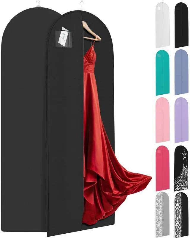 Main image of 72" Long Dress Bags for Gowns - Wedding Dress Garment Bag for Dresses - Long Garment Bags for Hanging Clothes & Closet Storage - Durable Travel Bag for Women with ID Window