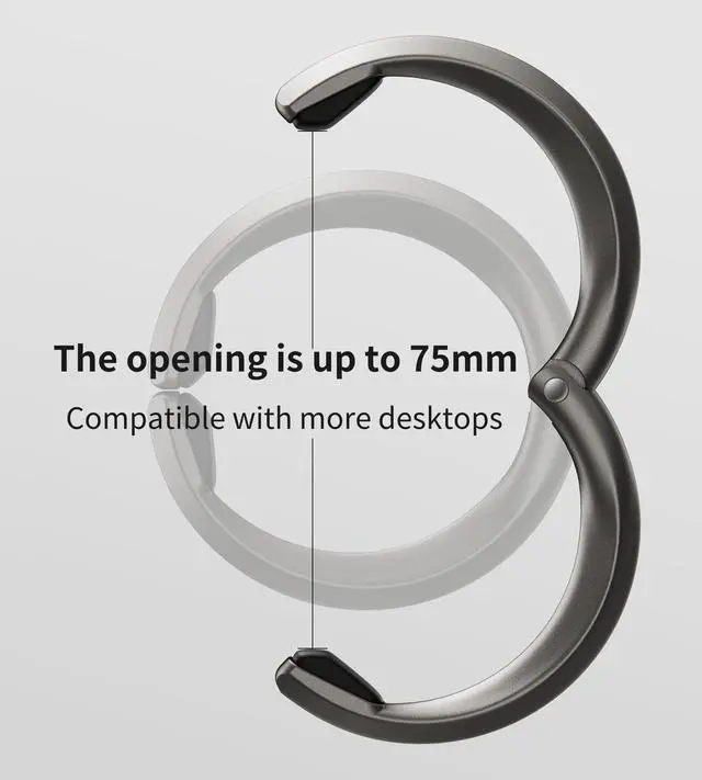 Alt view image 5 of 7 - Bag Hook Hanger, Holds Up to 33LB, Purse Holder for Desk, Under Table Bar Handbag Hanger - Stylish Storage Hook - Gun Metal