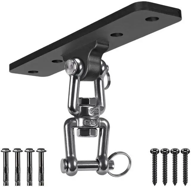 Main image of Heavy Bag Hanger,Wall Ceiling Mount Hook 360° Rotation Wood Beam Holder Body Weight Strength Training Systems, Aerial Yoga Swing & Hammock, Resistance Band for Wooden Sets(600 LB Capacity)
