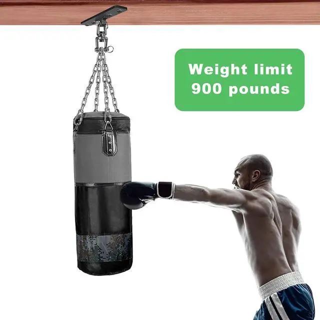 Alt view image 3 of 7 - Heavy Bag Hanger,Wall Ceiling Mount Hook 360° Rotation Wood Beam Holder Body Weight Strength Training Systems, Aerial Yoga Swing & Hammock, Resistance Band for Wooden Sets(600 LB Capacity)