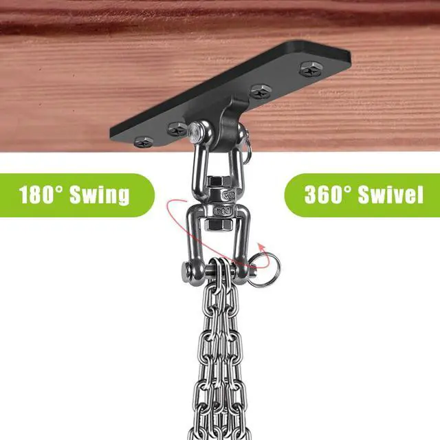 Alt view image 4 of 7 - Heavy Bag Hanger,Wall Ceiling Mount Hook 360° Rotation Wood Beam Holder Body Weight Strength Training Systems, Aerial Yoga Swing & Hammock, Resistance Band for Wooden Sets(600 LB Capacity)
