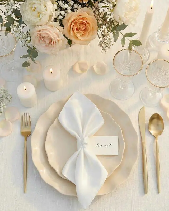 Alt view image 4 of 7 - 24 Pcs Plastic Plates Reusable,Unbreakable Dinner Plates, Scalloped Plastic Plates, Dishwasher Safe,Ivory Plate Sets Perfect for Parties, Birthday, Picnics, BPA Free(12Guests)
