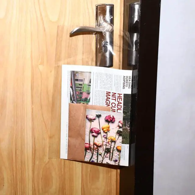 Alt view image 6 of 7 - 240 Pcs Door Hanger Bags Hanging Clear Plastic Poly Waterproof Perforated Newspaper Bag for Door Knob Flyers Newspapers Mail Magazine Notice Brochures Outdoor Avoid Dirt (9 x 12 Inch)