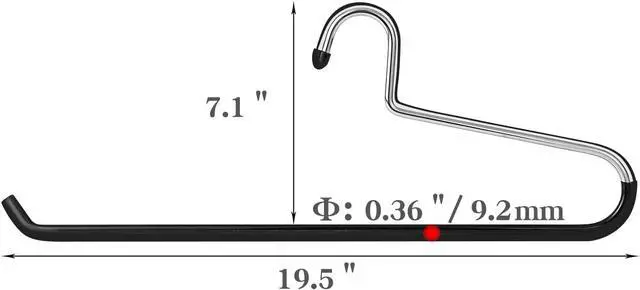 Alt view image 3 of 7 - Drapery Hangers Blanket Hangers Heavy Duty Black Vinyl Coated Nonslip - Great for Quilts, Comforters, Table Cloths (5)