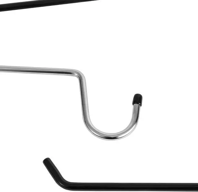 Alt view image 6 of 7 - Drapery Hangers Blanket Hangers Heavy Duty Black Vinyl Coated Nonslip - Great for Quilts, Comforters, Table Cloths (5)