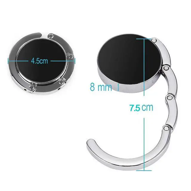 Alt view image 2 of 6 - Foldable Purse Hook Womens Bag Table Hanger Collection Desk Hooks for Purse (4pack Pretty Marble Hook)