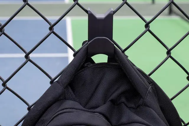 Alt view image 4 of 7 - Chain Link Fence Hook for Sports Bags with Paracord Lanyard Heavy-Duty Fence Hanger for Baseball, Softball, Tennis & Pickleball Bags