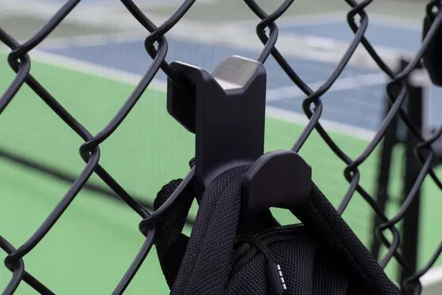 Alt view image 6 of 7 - Chain Link Fence Hook for Sports Bags with Paracord Lanyard Heavy-Duty Fence Hanger for Baseball, Softball, Tennis & Pickleball Bags