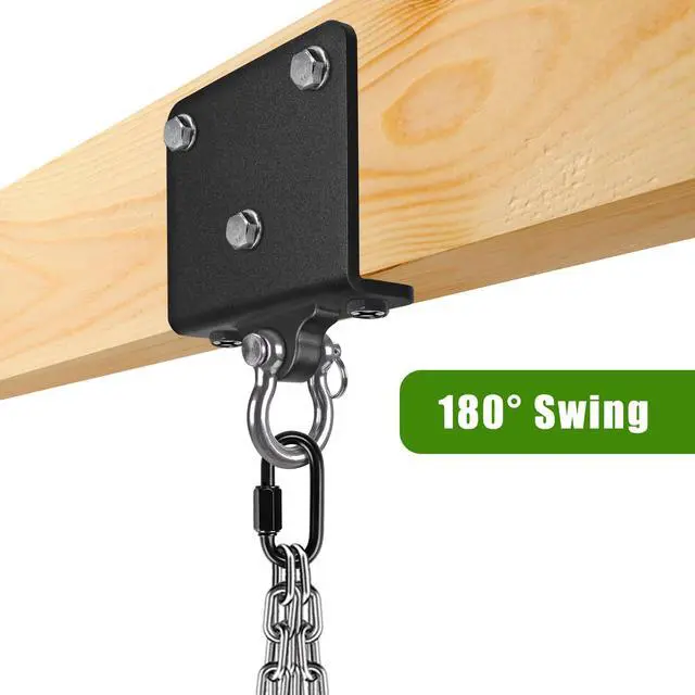 Alt view image 4 of 7 - Beam Hanger Punching Bag Hanger 1000 LB Capacity Beam Mount Hardware for Heavy Bag Ceiling Mount with Carabiner 180° Swing Bracket Hooks for Boxing Bag