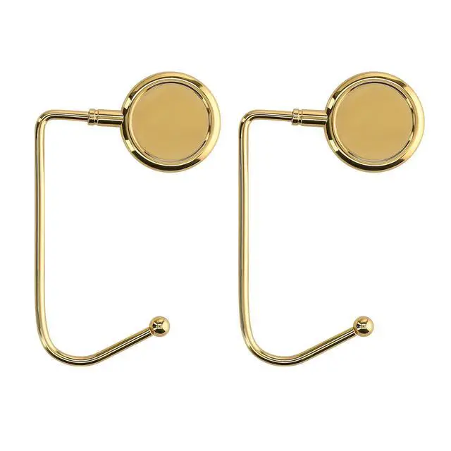 Alt view image 5 of 6 - Purse Hook for Table - Set of 2 Purse Holder - Handbag Hanger - Portable Bag Holder - Bag Hooks for Desk - Table Hook Gold