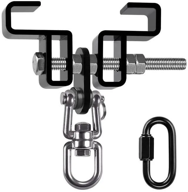 Main image of Heavy Duty Steel Beam Clamp, Heavy Bag Mount, Punching Bag Hanger Heavy Duty Holder for Boxing, Muay Thai and MMA Training, 360° Swivel Hardware, W/Carabiner