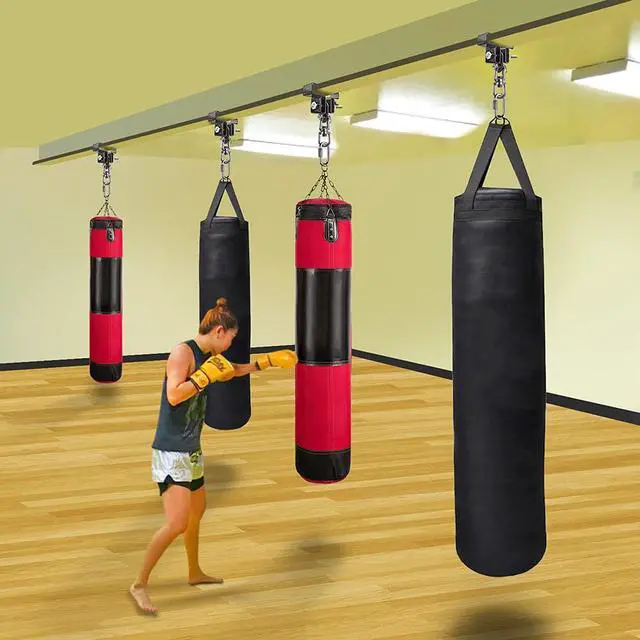 Alt view image 2 of 7 - Heavy Duty Steel Beam Clamp, Heavy Bag Mount, Punching Bag Hanger Heavy Duty Holder for Boxing, Muay Thai and MMA Training, 360° Swivel Hardware, W/Carabiner