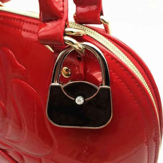 Alt view image 5 of 6 - Handbag Shape Design Metal Foldable Purse Bag Hook Table Hanger,Set of 4