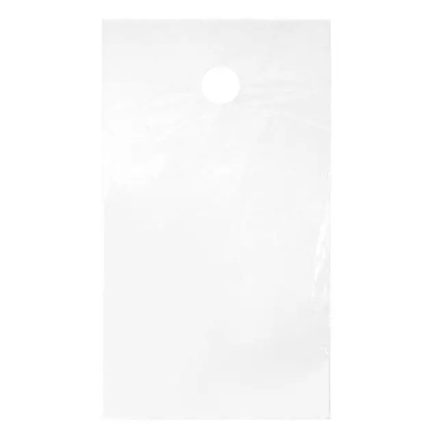 Alt view image 2 of 4 - 9 x 15 Door Hanger Bags (1000 Bags) for Door Knob Flyers Promotions Coupons | Clear Plastic Poly Hanging Bags for Mail | Newspaper Bags with Hangers Protect Against Rain, Dirt, & Bugs | DK4