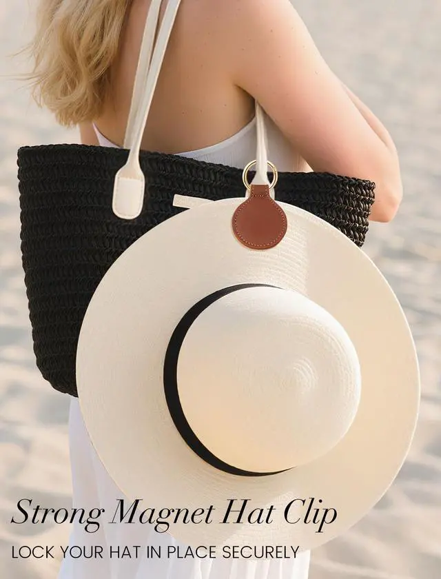 Alt view image 4 of 7 - Magnetic Hat Clip for Travel on Bag - Magnet Storage Hook, Vacation Traveling Essentials Accessory Brown