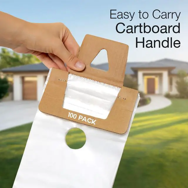 Alt view image 5 of 6 - Door Hanger Bags 6 x 12 - Waterproof and Secure 100 Pack Perfect Display for Your Advertisement Plastic Door Hanger Bags