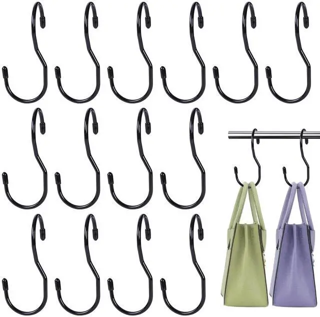 Main image of Purse Hanger for Closet, 14PCS S-Shaped Bag Hanger Purse Hooks, Large Size Closet Rod Hooks for Hanging Bags Handbags Belts Hats