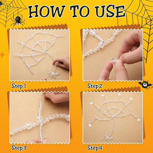 Alt view image 3 of 6 - Large Christmas Crystal Spider Decoration Hanging Spiderweb Door Topper Decor Spiderweb Suncatcher with Crystal Spider for Christmas Winter Holiday Decor Gift