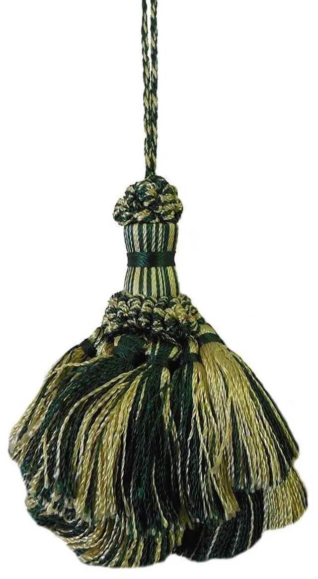 Main image of 1 Pack Mini Decorative Tassel with Hanging Loop, 11.81 in Total Length Layered Curtain Tieback, Door Handle Ornament, and Home Décor Accessory - E98248_A
