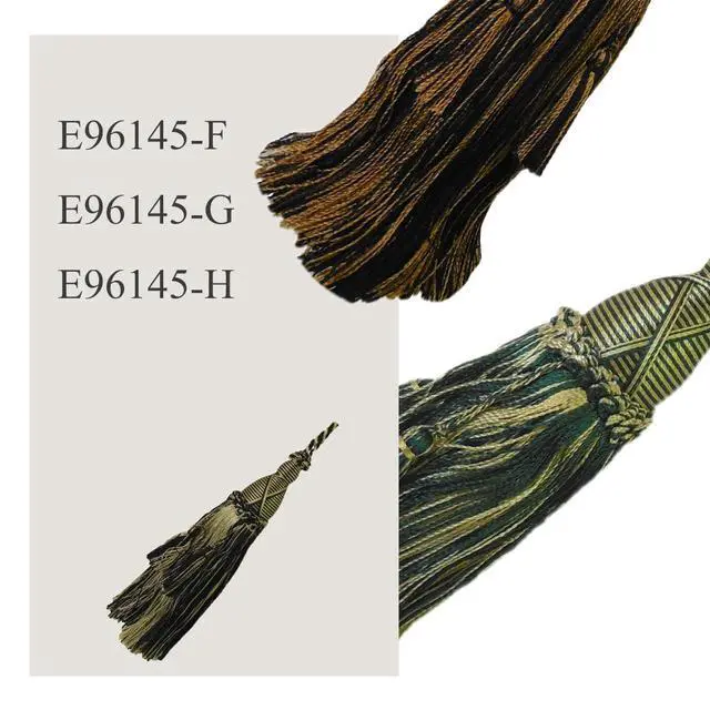 Alt view image 3 of 7 - 1 Pack Elegant Long Decorative Tassel with Hanging Loop, 15.35in Total Length Luxury Curtain Tieback, Door Handle Ornament, and Home Décor Accessory - E96145_N