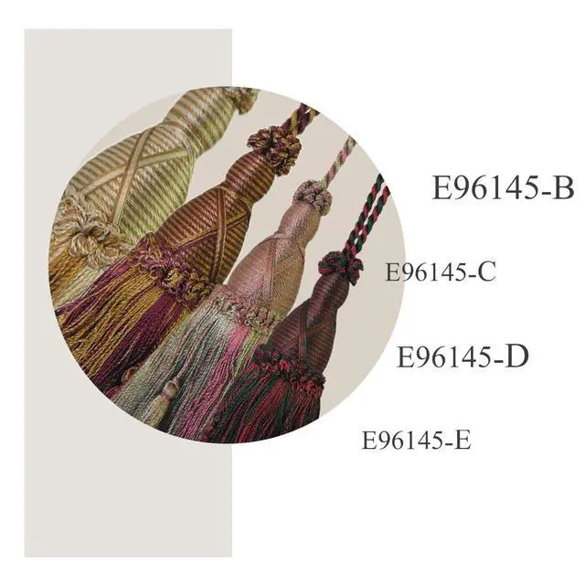 Alt view image 2 of 7 - 1 Pack Elegant Long Decorative Tassel with Hanging Loop, 15.35in Total Length Luxury Curtain Tieback, Door Handle Ornament, and Home Décor Accessory - E96145_N