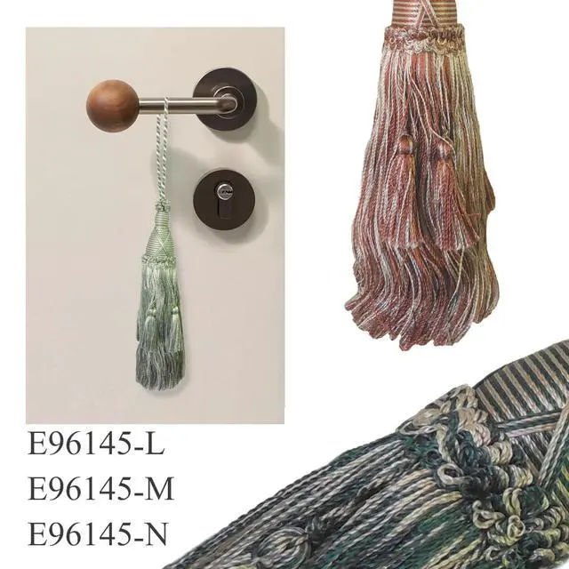 Alt view image 7 of 7 - 1 Pack Elegant Long Decorative Tassel with Hanging Loop, 15.35in Total Length Luxury Curtain Tieback, Door Handle Ornament, and Home Décor Accessory - E96145_N