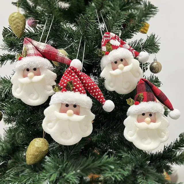Main image of 4Pcs Christmas Tree Hanging Ornaments, Christmas Tree Doll Decoration, New Cute Santa Claus Hanging Pendant for Walls Windows Doors Home Party Garden