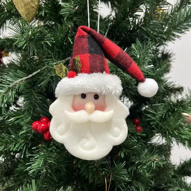 Alt view image 2 of 7 - 4Pcs Christmas Tree Hanging Ornaments, Christmas Tree Doll Decoration, New Cute Santa Claus Hanging Pendant for Walls Windows Doors Home Party Garden