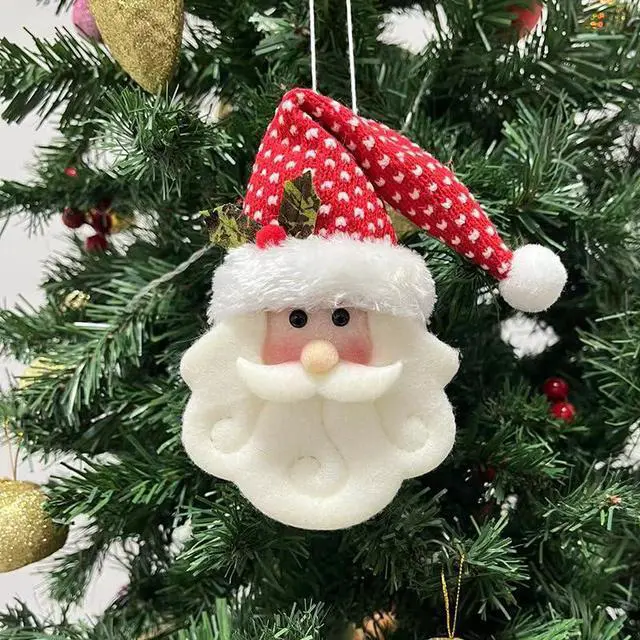 Alt view image 5 of 7 - 4Pcs Christmas Tree Hanging Ornaments, Christmas Tree Doll Decoration, New Cute Santa Claus Hanging Pendant for Walls Windows Doors Home Party Garden