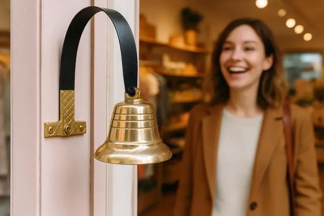 Alt view image 5 of 7 - Shopkeeper's Bell Door Chime for Business When Entering