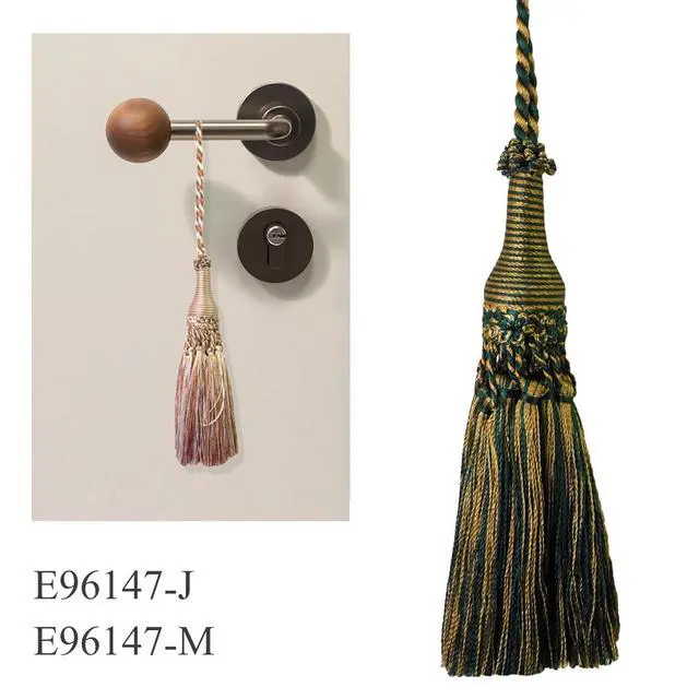 Alt view image 7 of 7 - 1 Pack Decorative Tassel with Hanging Loop, 13.78 in Total Length Elegant Curtain Tieback, Door Handle Ornament, and Home Décor Accent - E96147_D