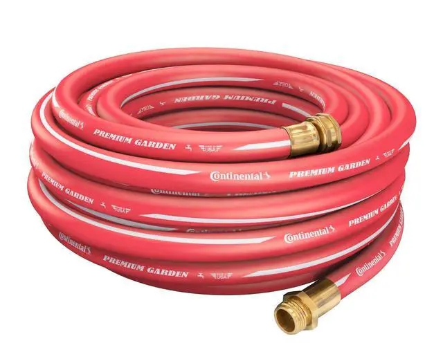 Alt view image 3 of 3 - Premium Garden Red Heavy Duty Hot Water Garden Hose, 5/8in Inside Diameter x 50ft Length, Male x Female Garden Hose Thread