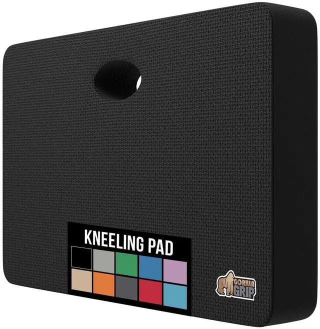 Main image of Extra Thick Patent Pending Supportive Foam Kneeling Pad, Large Cushion Knee Pads for Gardening, Baby Bath Time, Dirt and Water Resistant, Workout and Garden Supplies, 17.5x11, Black