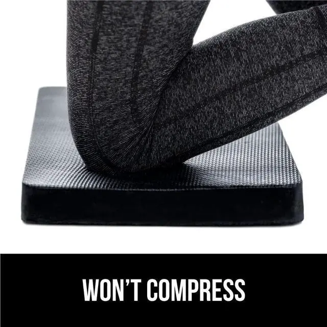 Alt view image 5 of 7 - Extra Thick Patent Pending Supportive Foam Kneeling Pad, Large Cushion Knee Pads for Gardening, Baby Bath Time, Dirt and Water Resistant, Workout and Garden Supplies, 17.5x11, Black