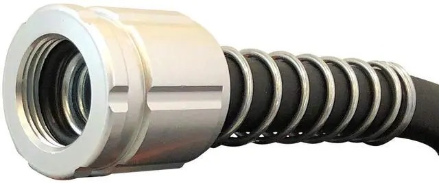 Alt view image 5 of 6 - Flextreme Pro 5/8" x 50ft Performance Rubber Garden Hose Heavy-Duty, Kink-Resistant, All-Weather Flexibility, Industrial-Grade Couplings, Durable Outdoor Watering Hose for Lawn & Garden