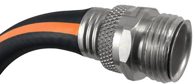 Alt view image 6 of 6 - Flextreme Pro 5/8" x 50ft Performance Rubber Garden Hose Heavy-Duty, Kink-Resistant, All-Weather Flexibility, Industrial-Grade Couplings, Durable Outdoor Watering Hose for Lawn & Garden