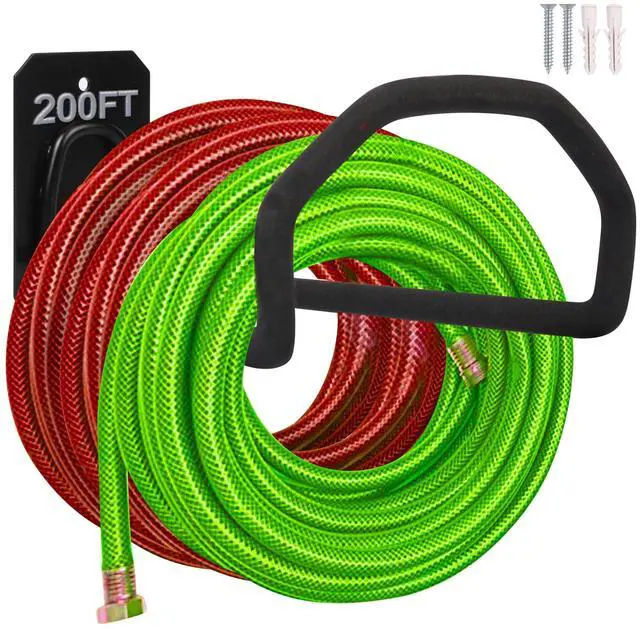 Main image of 300 ft Garden Hose Holder - Oversized Hose Hanger Wall Mount Water Hose Holders for Outside, Extra Heavy Duty Hose Rack for Garden Hose Storage and Extension Cords