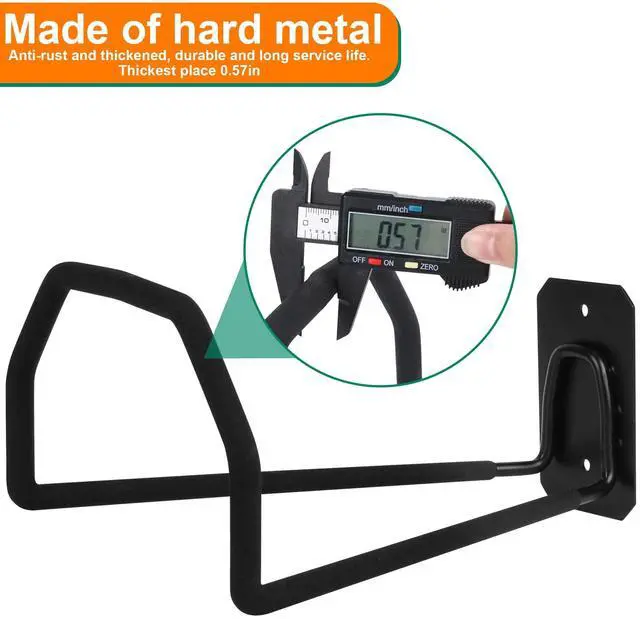 Alt view image 5 of 7 - 300 ft Garden Hose Holder - Oversized Hose Hanger Wall Mount Water Hose Holders for Outside, Extra Heavy Duty Hose Rack for Garden Hose Storage and Extension Cords