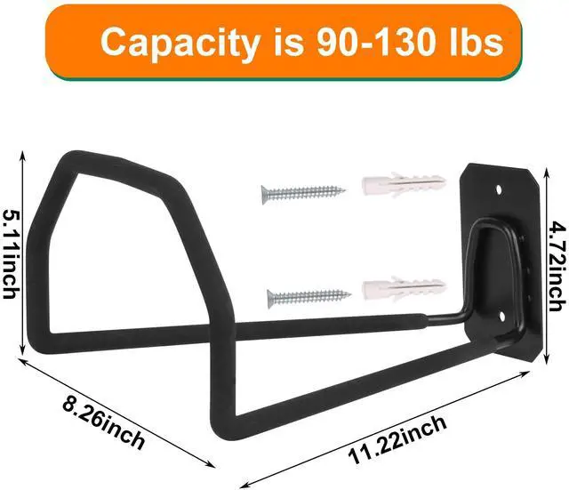 Alt view image 7 of 7 - 300 ft Garden Hose Holder - Oversized Hose Hanger Wall Mount Water Hose Holders for Outside, Extra Heavy Duty Hose Rack for Garden Hose Storage and Extension Cords