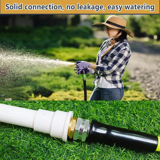Alt view image 5 of 7 - 3/4" GHT male thread x 3/4" NPT male thread fitting or 1/2" NPT female thread, Solid brass garden hose fitting, adapter, industrial metal brass garden hose to tubing connection (2-pack)