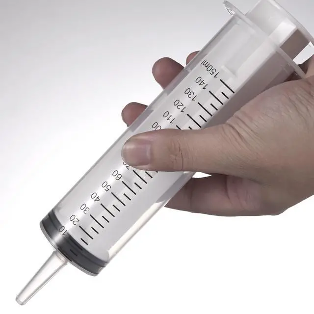 Alt view image 6 of 7 - 3 PACK 150 ML Large Syringes ,Plastic Garden Industrial Syringes for Scientific Labs, Measuring, Watering, Refilling, Filtration Multiple Uses
