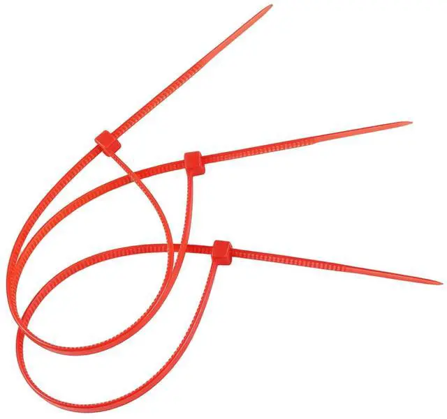 Main image of Zip Ties, 100pcs Red Cable Zip Ties 12 Inch, Heavy Duty Nylon Wire Ties High Tensile Strength, Self-Locking Nylon Tie Wraps for Indoor and Outdoor for Object Bundling and Fastening