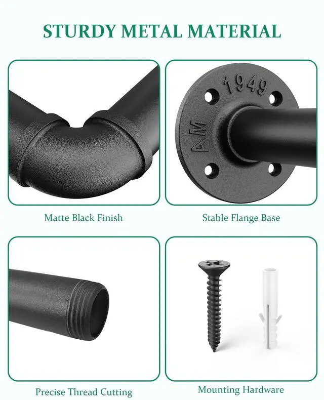Alt view image 5 of 7 - 65.7" Metal Plant Hanging Rod with 6 Chains, Pots Not Included
