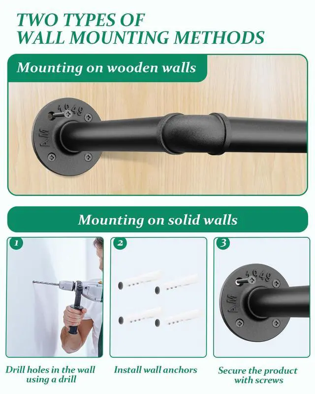 Alt view image 7 of 7 - 65.7" Metal Plant Hanging Rod with 6 Chains, Pots Not Included
