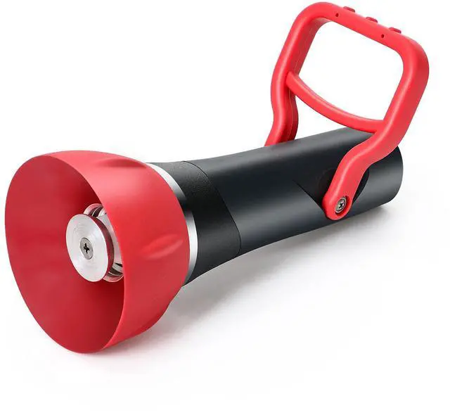Main image of Industrial Fireman's Garden Hose Nozzle High Flow, Professional High Volume Classic Fireman Style Spray Nozzle, Heavy Duty Adjustable Twist Hose Nozzle with Large Shut-off Handle, 250 PSI